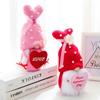 Valentine's Day Gnome Knitted Hat Figurine Kid Toy Decoration Supplies for Restaurant Dining Room Table Decor