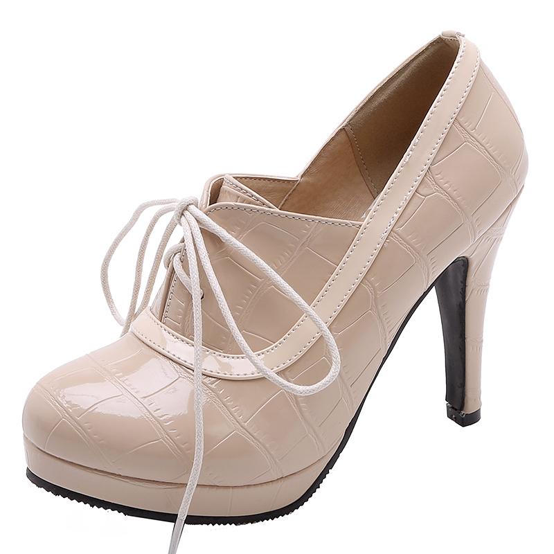 

Классические черные белые телесные зеленые туфли-лодочки на каблуке женские шнуровка высокие каблуки женские для работы вечеринки свадебные весна осень 39 абрикосовый