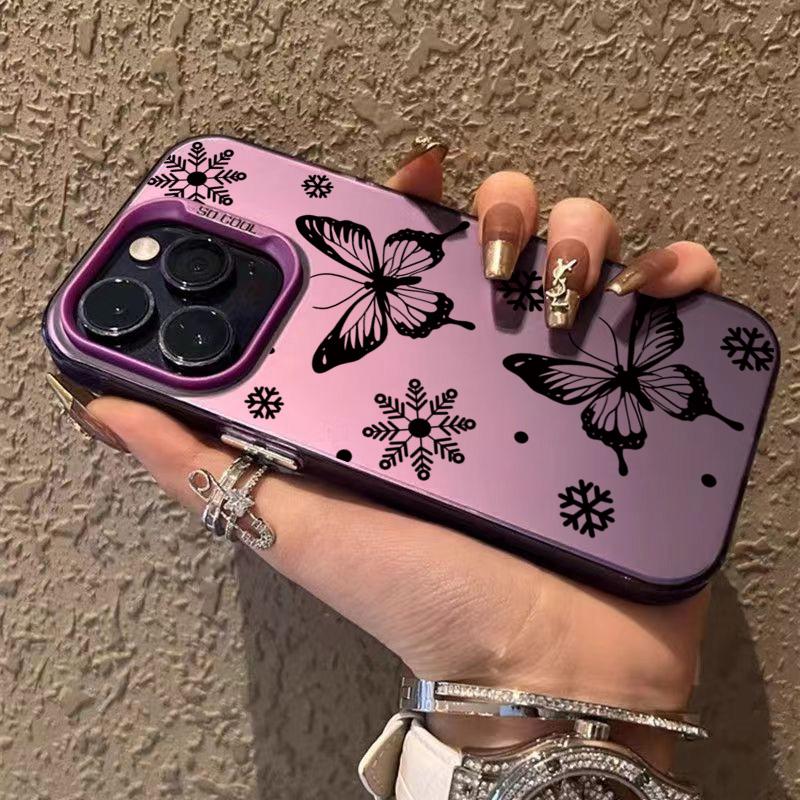 Butterfly Pattern Case For Iphone 16 15 14 13 12 11 Pro Max Cover For Iphone 16 Pro Max Funda Coque Bumber Shell 15 14 Case