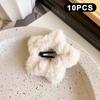 10Pcs Winter Plush Y2K Star Bb Hair Clips For Women Hairpins Cute Fluffy Side Bangs Clips  Headdress Hair Accessories