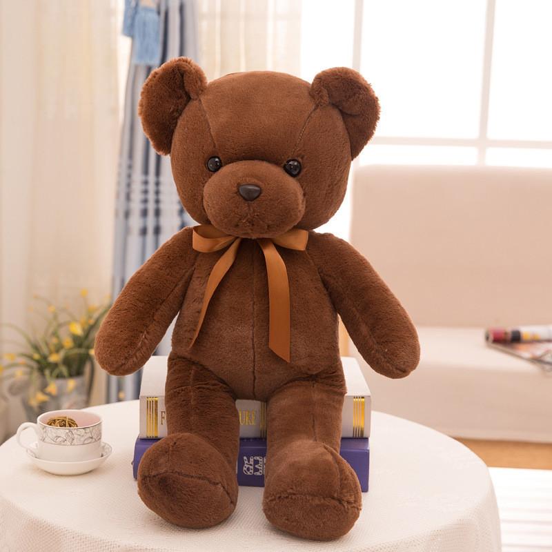 35cm Bear Teddy With Colored Bow Tie Plush Toy Stuffed Animal Doll Gifts Kids