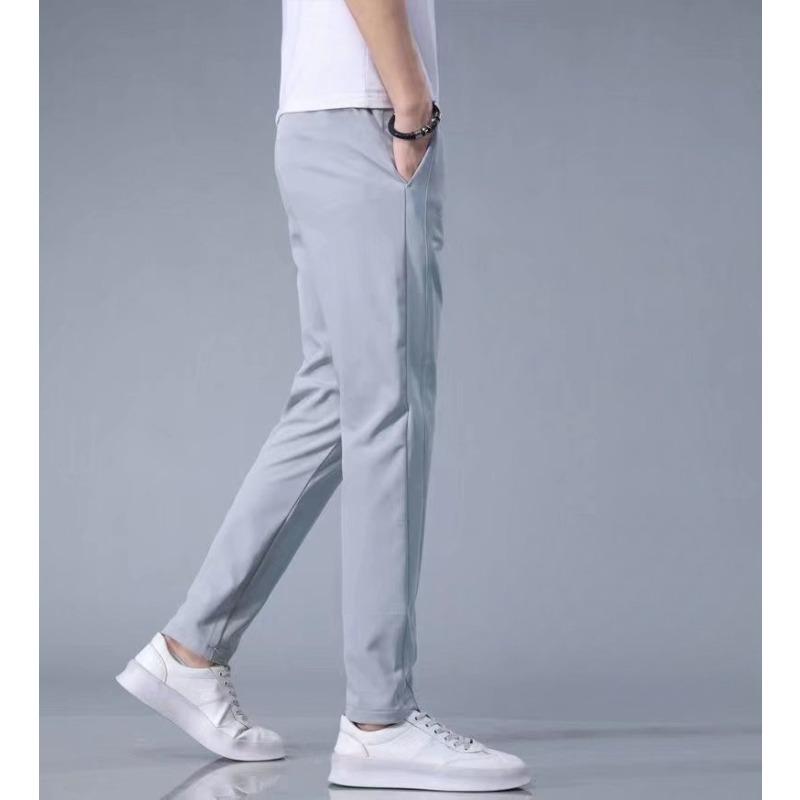 Summer Thin Stretch Quick-drying Trousers Men's Sports Pants Ice Silk Loose Breathable Pants Men