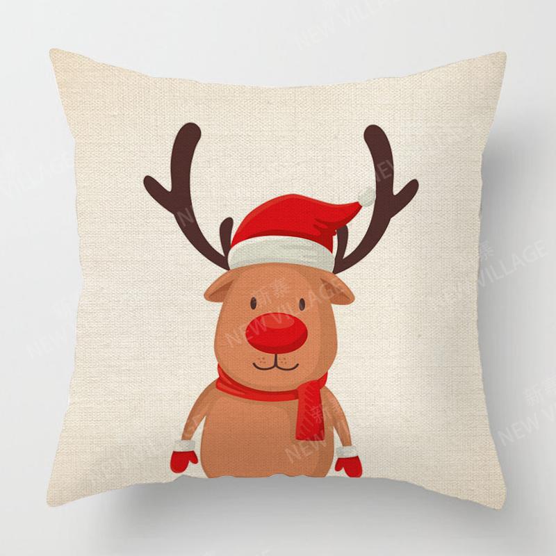 Decorative Cushion Home Living Room Decor Throw Pillow Cover 40*40 40X40Cm 60X60Cm 45X45Cm 50X50Cm Plant Winter Merry Christmas