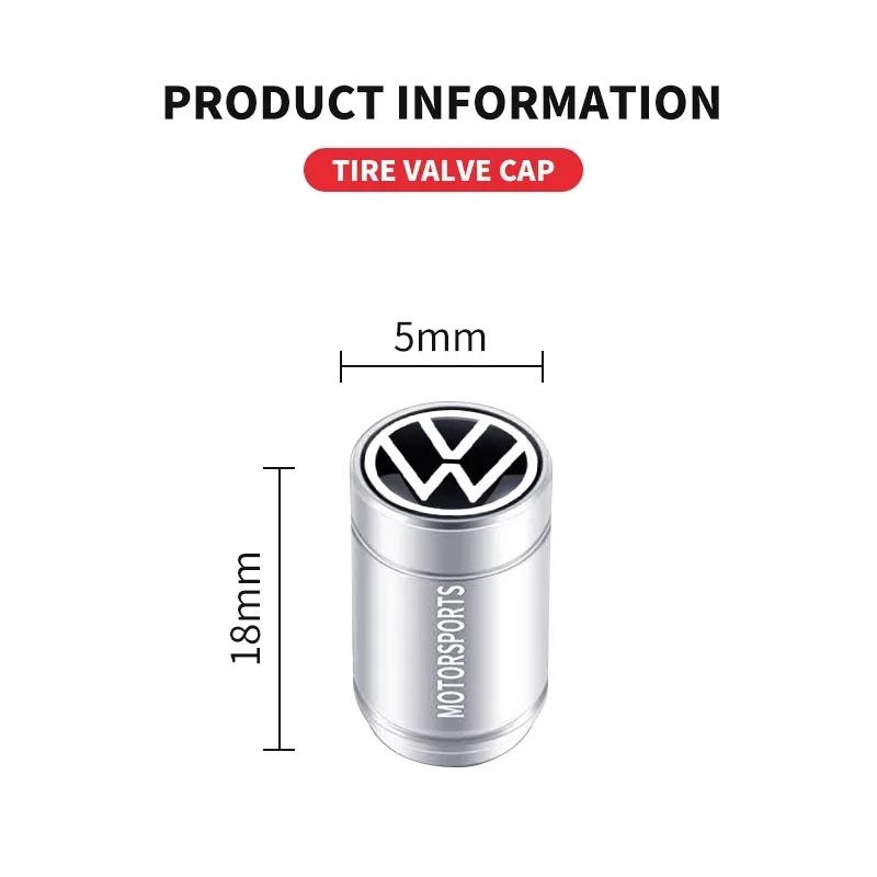 Fashion Aluminum Car Tire Valve Cap Tyre Gas Nozzle Cover Valve Dustproof For VW Volkswagen Jetta MK5 Golf Passat 3B7 601 171
