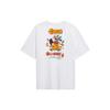 Li Ning T Shirts Unisex White Crew Neck Moderate Straight Fit AHST027-4