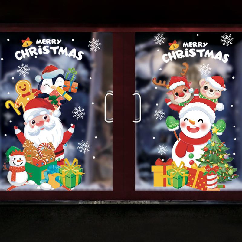 Juldekorationsdekaler med festliga scener för högtidsdekoration