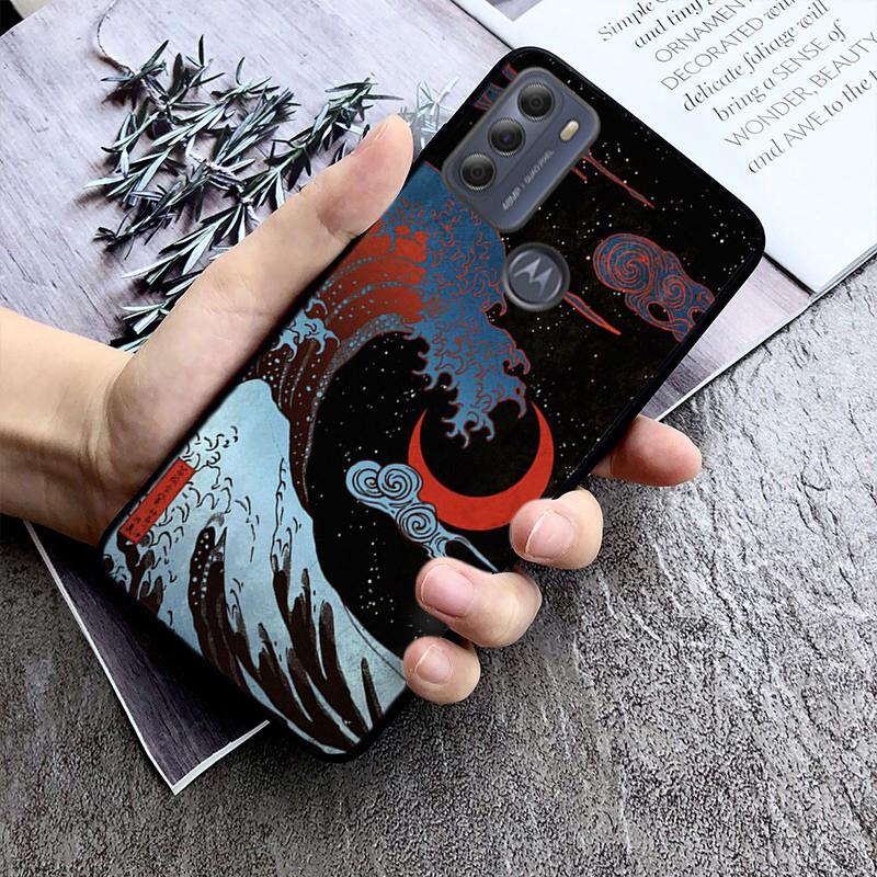 

Japanese Mountain Wave Cloud Case For Motorola Edge 50 40 Pro 50 40 30 Ultra Neo Fusion Moto G84 G54 G85 G62 G53 G72 Moto Edge 50 Neo