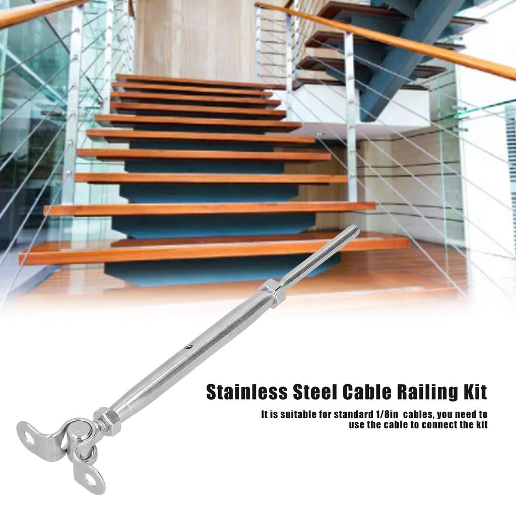 Stainless Steel Cable Railing Kit   Angle Cable Railing Hardware Kit for Stair Railings