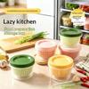 Plastic Food Storage Container Drainable Prep Box Sealed Fresh Keeping Box For Fruit Vegetable Refrigerator Kitchen