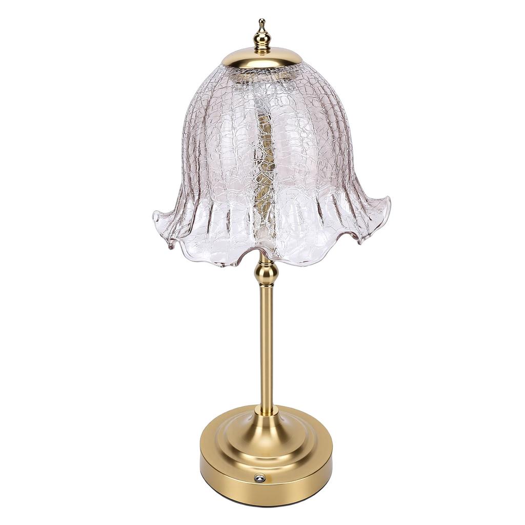 Cordless Table Lamp Glass Lamp Shade European Decorative Touch Table Lamp Night Light for Bedside Night Stand