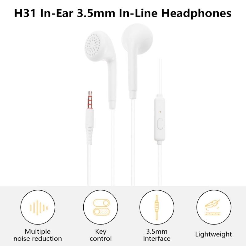 In Ear Headphones with Control & Microphones Wire Earphones Convenient Control Earphones 3.5mm Earphones for Enthusiasts