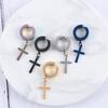 Stainless Steel Women Elegant Non-Piercing Earring Cross Clip Earring Men Ear Cuff Fashion Jewelry