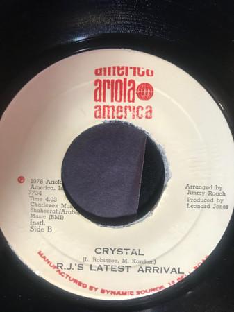 

7inch Record R.J.S LATEST ARRIVAL Crystal 7734 Ariola Records 1978 Jamaica SoulFunk Used