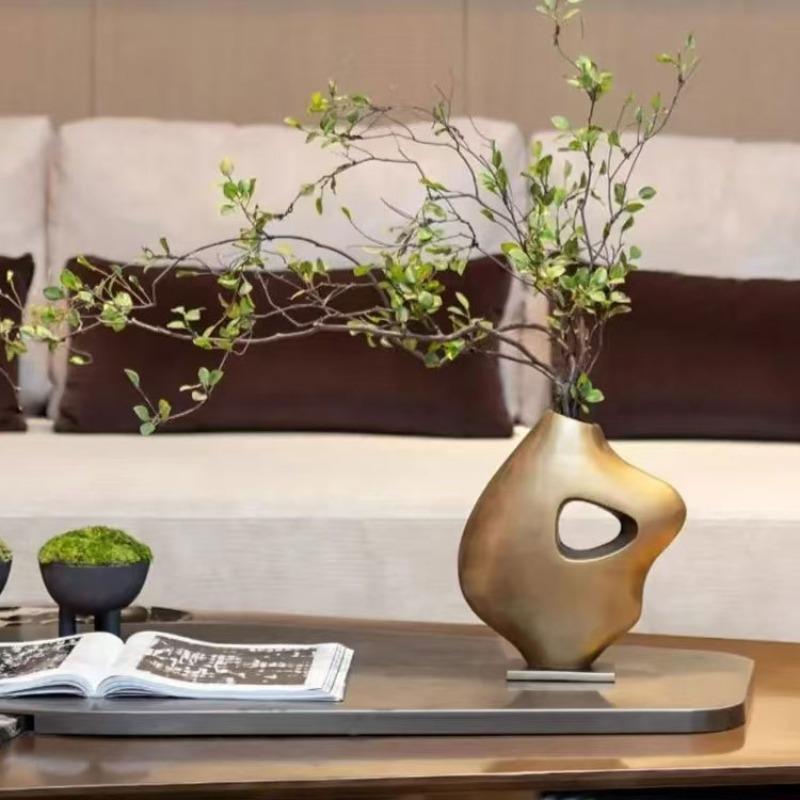 Luxury Vases Living Room Desktop Flower Bottle Simple Nordic Bedroom Decoration Vases Modern Home Decoration Flower Vessel