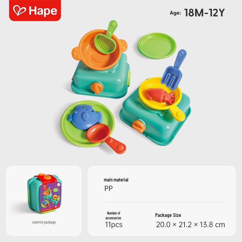 Hape Seaside Chef Beach Toy Set for Kids - Sand & Snow Play Tools