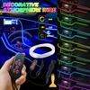 RGB LED Car Interior Optic Fiber Neon Strip Atmosphere Light Decor W/ Remote US