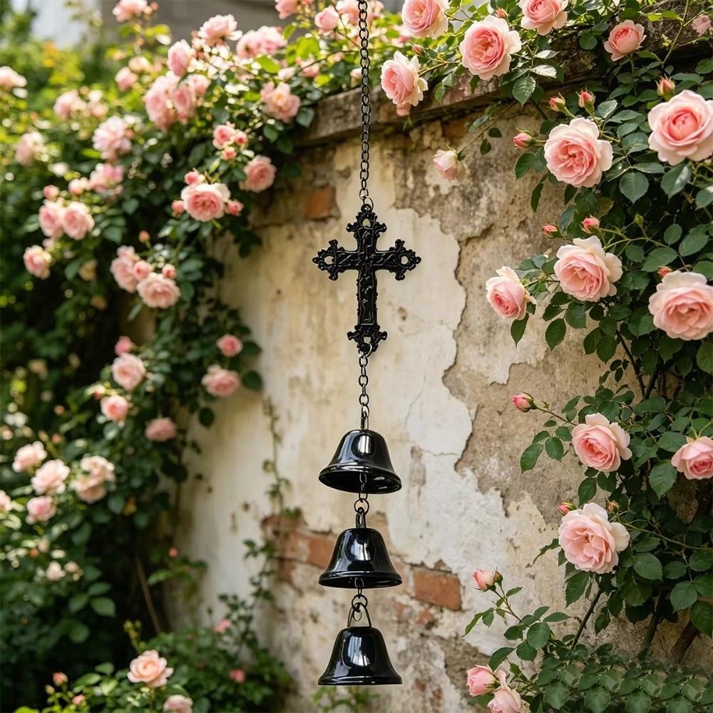 Spooky Spider Web Wind Chime Retro Spider Web Hanging Ornament Creative Cross Pendant Outdoor
