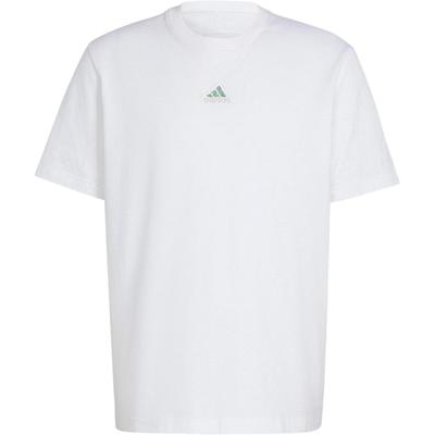 All Season Embroidered Detail Crew Neck Short Sleeve T-Shirt Men Tops White IR8400