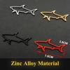 1pc 3D Metal Car Styling Sticker Hollow Fish Shark Emblem Badge Decals Automobiles Motorcycle Computer Fuel Car Accessories