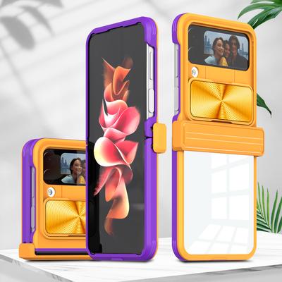 For Samsung Z Flip4 Clear Slide Camera Protection Case For Samsung Galaxy Z Flip4 Flip 4 Zflip4 Shockproof Mobile Phone Bag