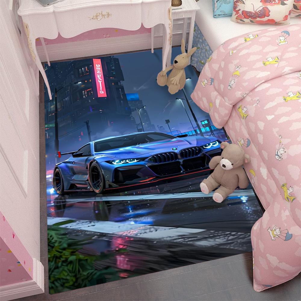 

Автомобильный игровой ковер Мультяшный Ковер для гостиной Спальни Кухни Под диван Стол Балконный коврик Нескользящий Моющийся коврик Изысканные украшения для дома 50X80CM