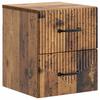 Wall Mounted Nightstand Reclaimed Wood Look 34.5 X 33 X 40 Cm