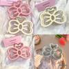 Charming Resin Hair Accessory Lovely Pink Bow Knot Clip For Teens
