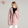 Damejakke MODERN NEW SAGA Spring Tynn bomullsjakke Mote Kortjakke dame hette