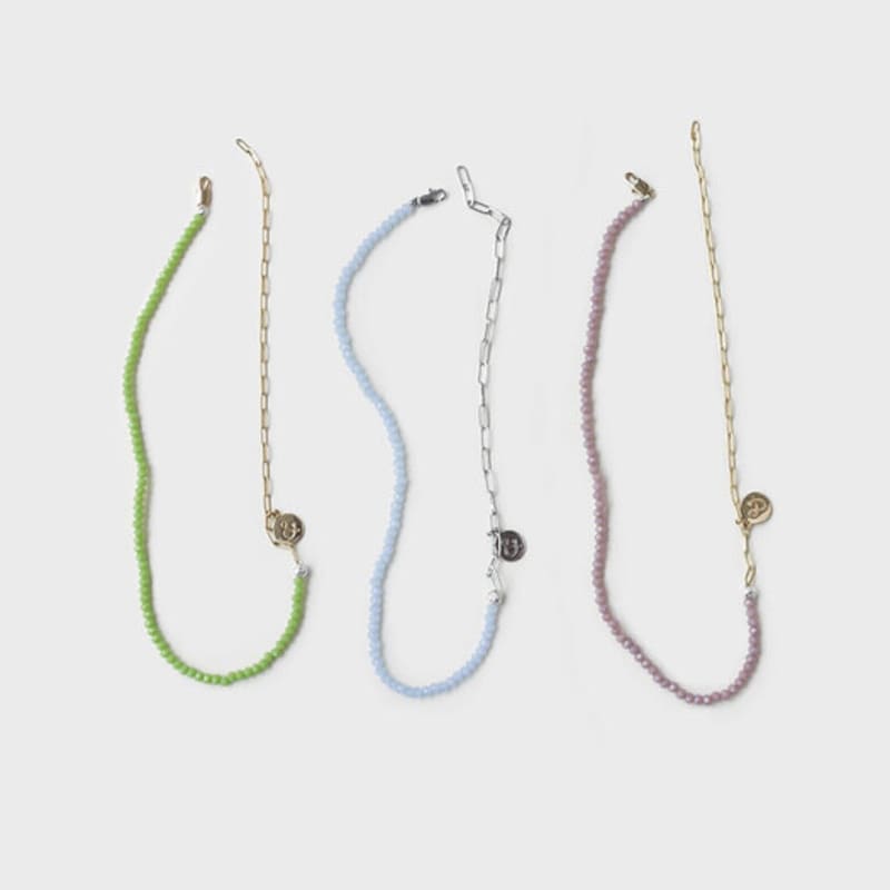 

odds&ends half color bracelet & necklace (3colors) Mob