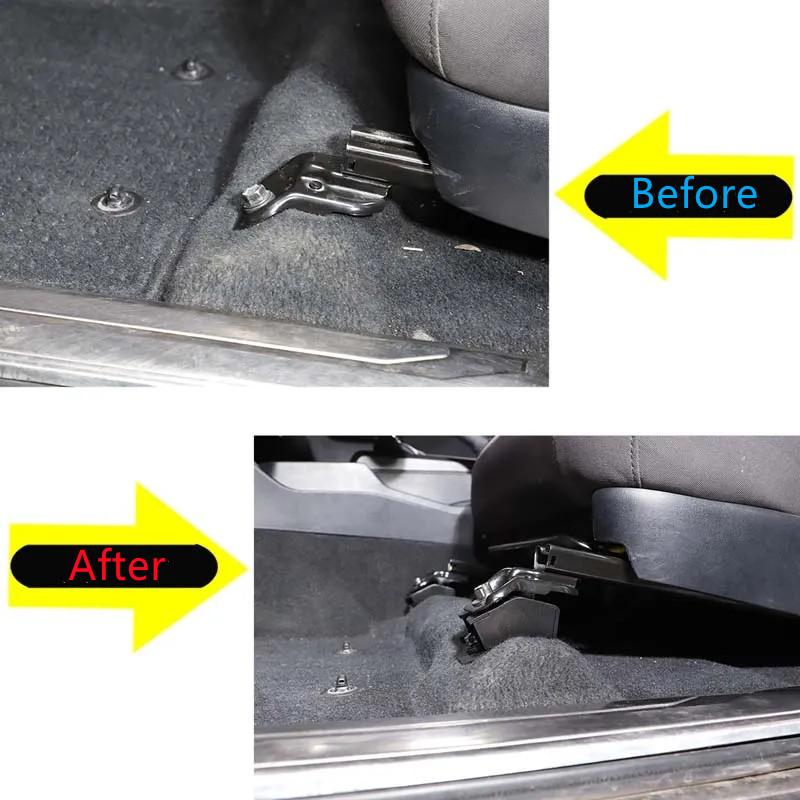 2pcs/Set Steel Black Car Front Seat Foot Heightening Bracket For Toyota Tacoma 2016-2022 Auto Interior