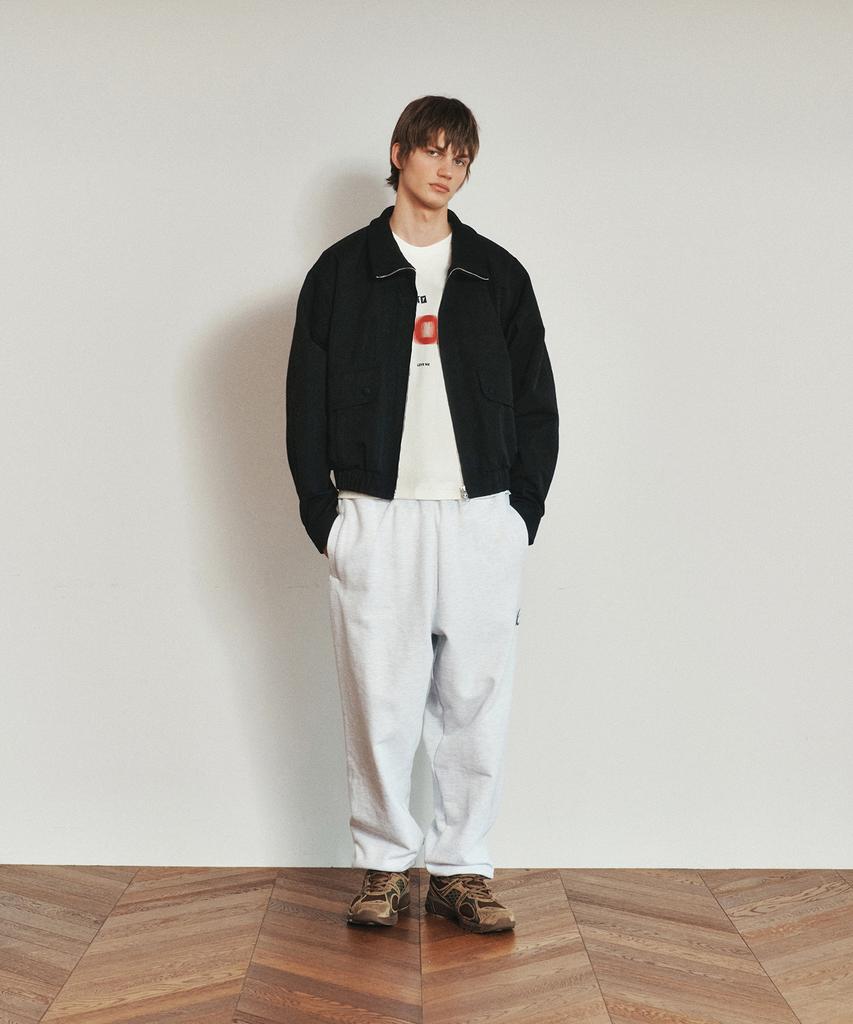 Heute Double Stitch Rip Blouson Jacket (Black)