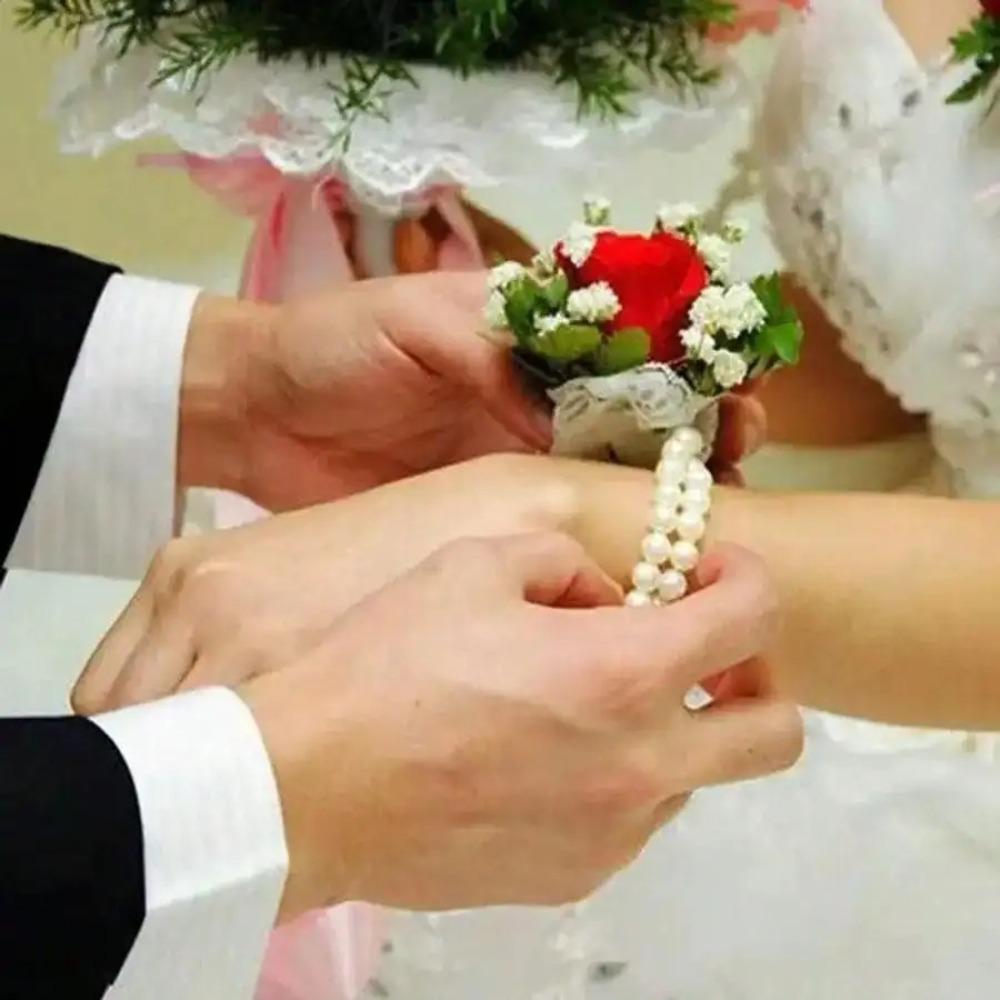 Elastic Pearl Wristband DIY Corsage Bands New Pearl Corsage Bracelet  Gift