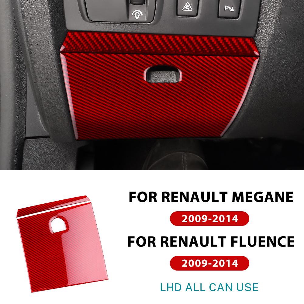 Real Soft Carbon Fiber Sticker For Renault Fluence Megane RS 2009 2010 2011 2012 2013 2014 LHD Driver's Storage Box Panel Trim