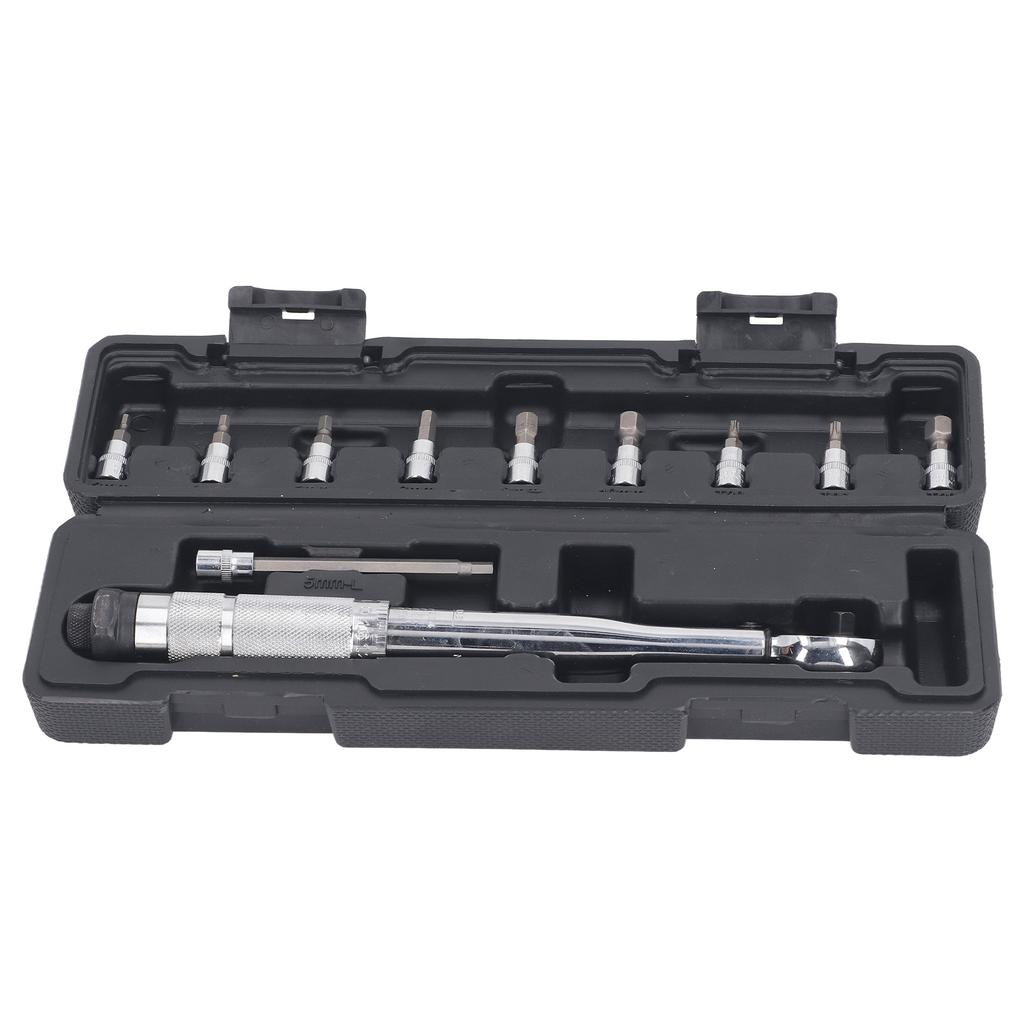 Ratchet Wrench 5‑25N M Adjustable Torsion Screwdriver 1 4in Right Angle Reversible Wrench Set Kit