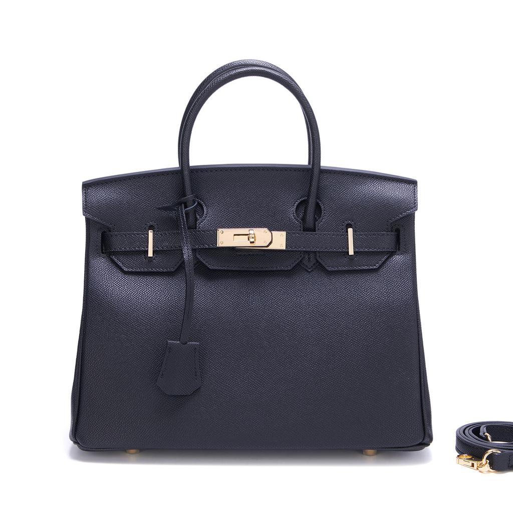 The New Fashion Atmosphere Palm Print Leather Cowhide Texture Handbag Foreign Style White Collar Office Female Bag