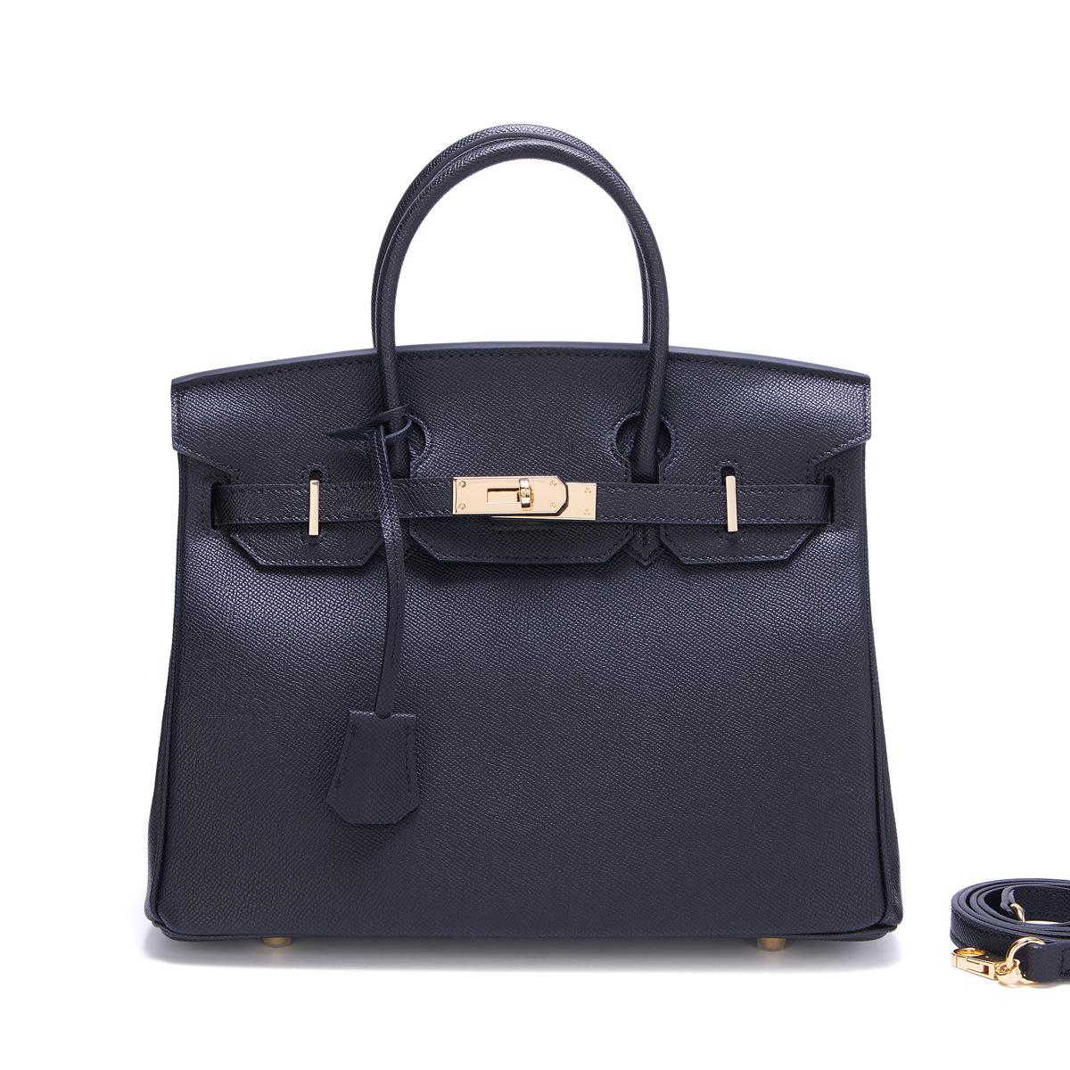 

Новая модная атмосфера с принтом пальмы из кожи с текстурой коровьей кожи, женская сумка в иностранном стиле с белым воротником 30x16x23cm чёрный