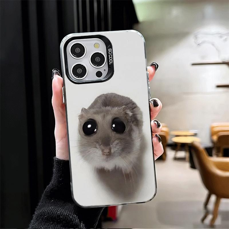 Funny Sad Hamster Meme Shockproof Phone Case for iPhone 17 Air 16 16E 15 Pro Max 14 Plus 13 Mini 12 Back Cover Anti Fall Fundas