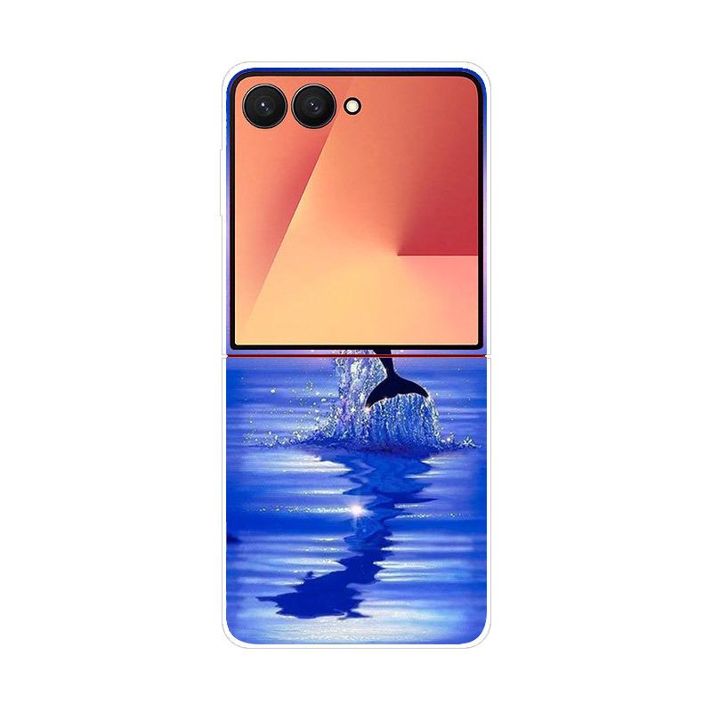 Luxury Transparent Phone Case For Samsung Galaxy Z Flip 7 Cases Hard PC Folding Cover For Galaxy Z Flip7 Shockproof Capa Fundas