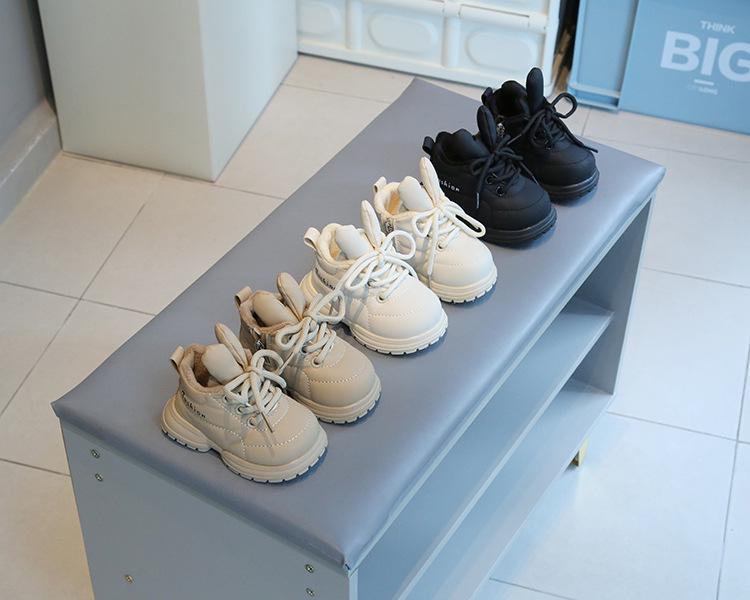 Kids' Winter Fleece-lined High-top Casual Walking Shoes for Boys and Girls