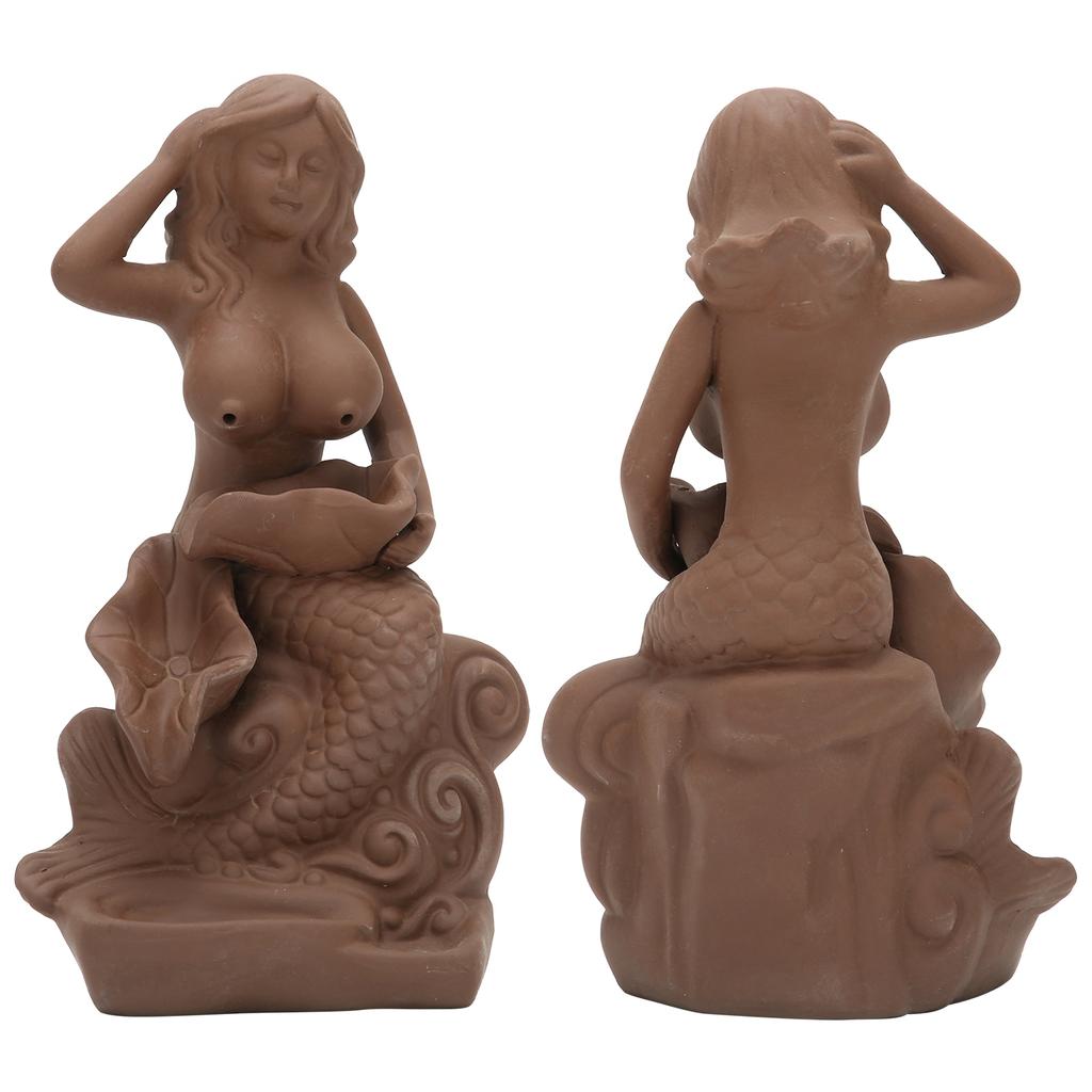 Indoor Incense Burner Red Porcelain Backflow Incense Holder Home Office Decoration Crafts