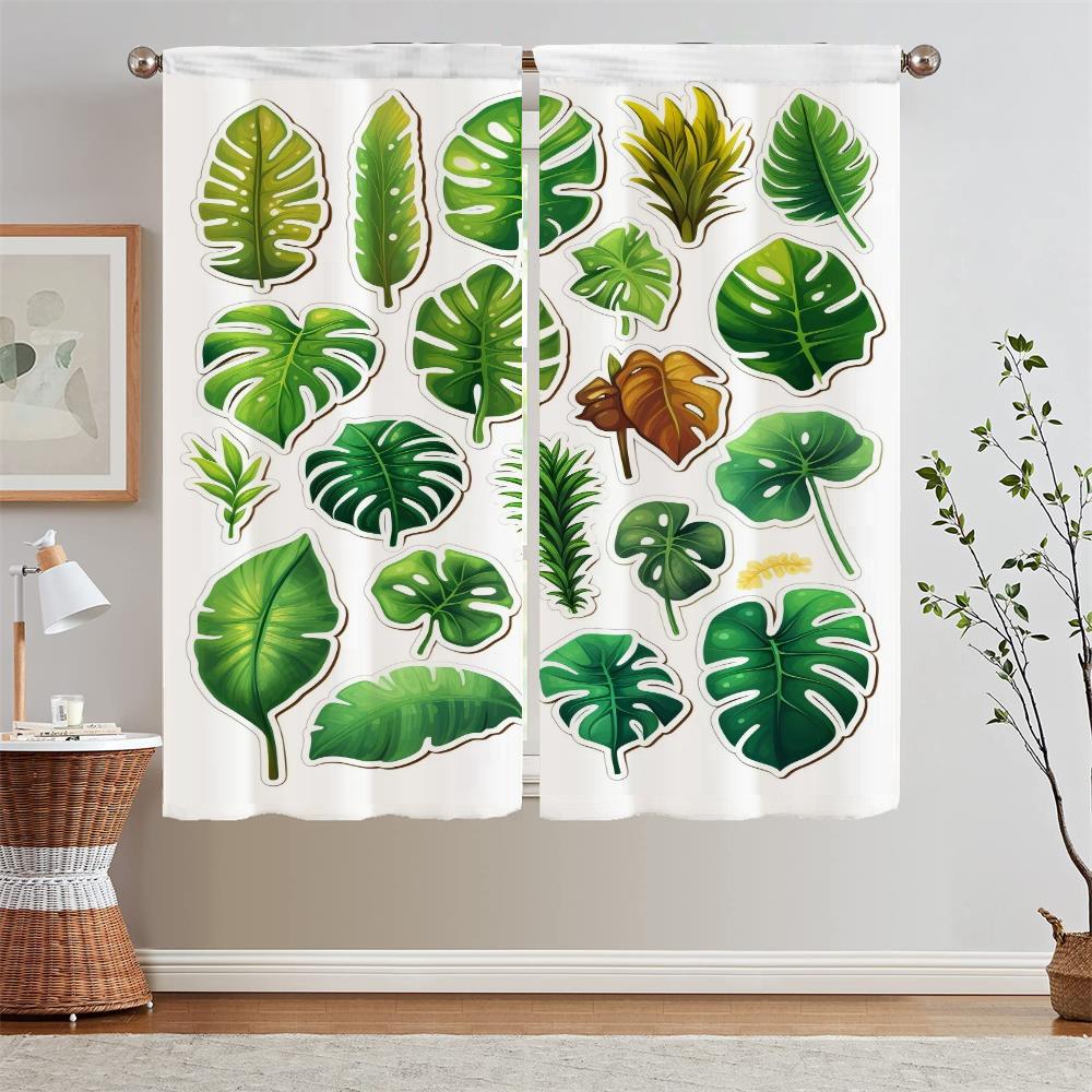 Green Plant Turtle Back Bamboo Modern Living Room Curtains for Camera Black Out Curtains Blackout Shade Curtain Tiebacks Blinds