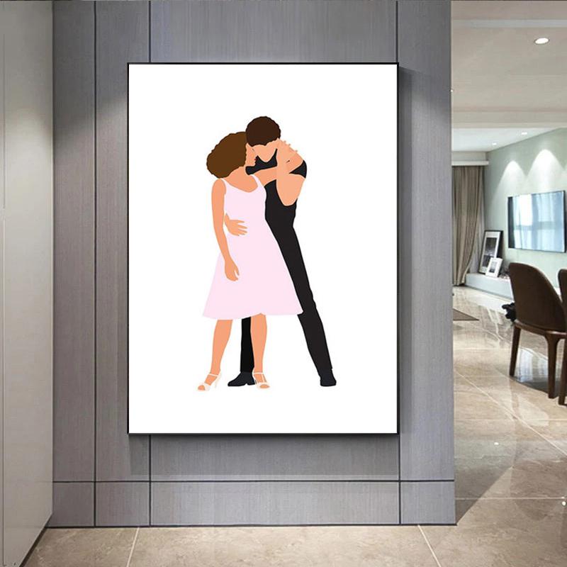 Classic Movie Poster Canvas Painting Abstract Minimalist Dancing Posters and Prints Wall Art Pictures for Living Room Home Decor