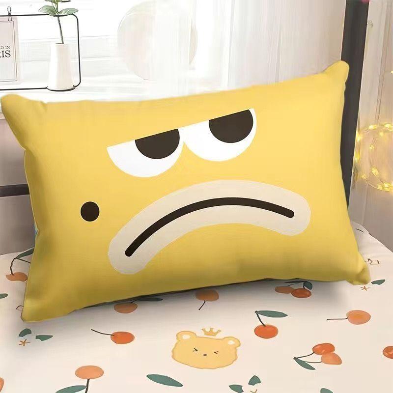 Funny Emoji Pillow, Rectangular Pillowcase, Home Sofa Decorative Pillow, Dormitory Bed Pillow Gift