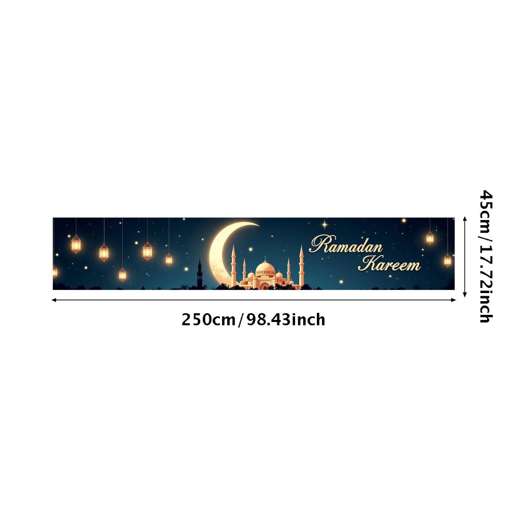 Bannière Ramadan Kareem Toile de fond Lanternes Lumières Décoratif Festival Fête Événement Célébration Graphique Décor Islamique Arrière-plan