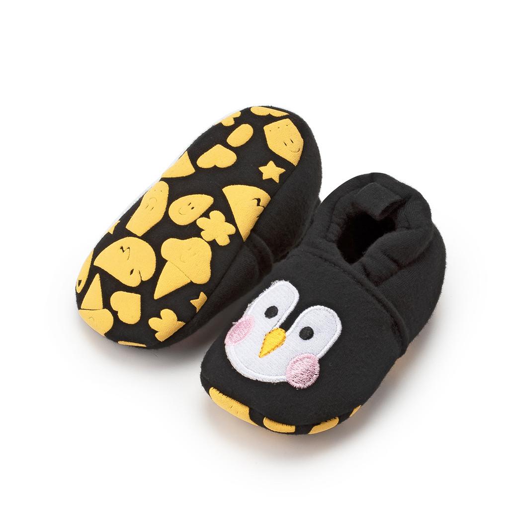 Chaussures pour bébé avec design d'abeille, hibou, pingouin de dessin animé pour l'apprentissage et la marche des tout-petits
