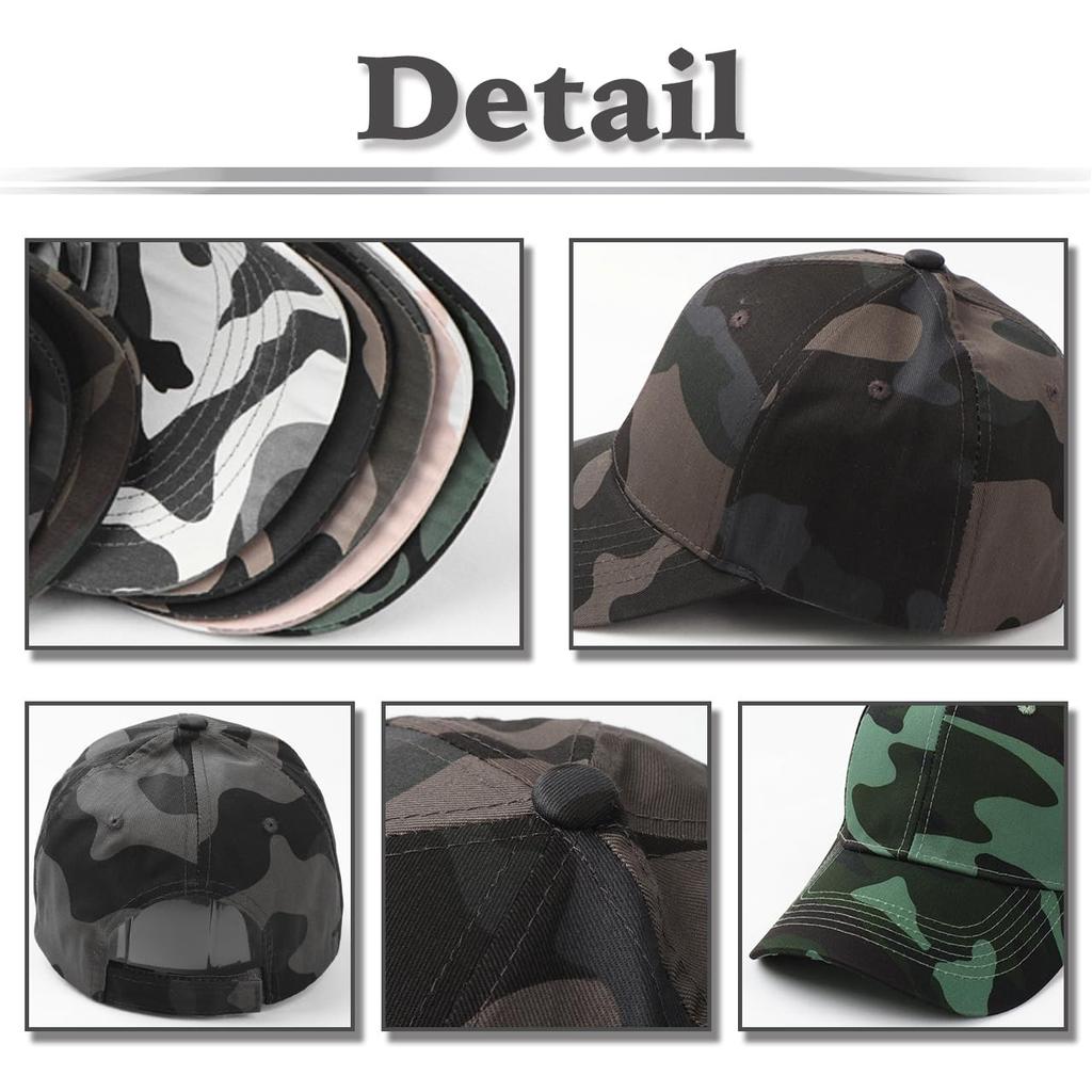 Hat Cap Cool Sports Camouflage Casual Pop CZ512 [White Fang] Men's Women's (Green)