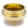 Buddhist Altar Shop Takita Shoten Buddhist Incense Burner, Polished, 4-inch Tabletop Incense Burner, 12cm Diameter x 7.3cm Height, Brass, for