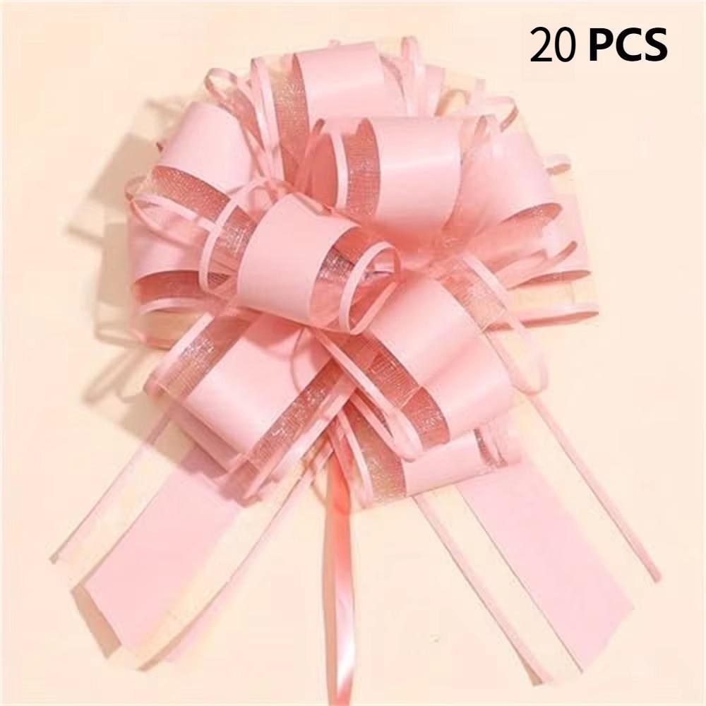 20pcs/pack Large 6-Inch Pull Bows Assorted Colors for Gift Wrapping Christmas Party Birthday Wedding Ribbon Bows for Box Decorati