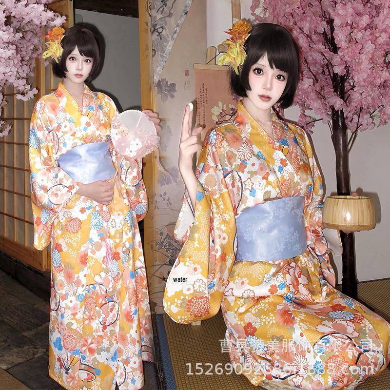 Japanese Furisode Kimono: Women's Traditional Formal Wear for Photography