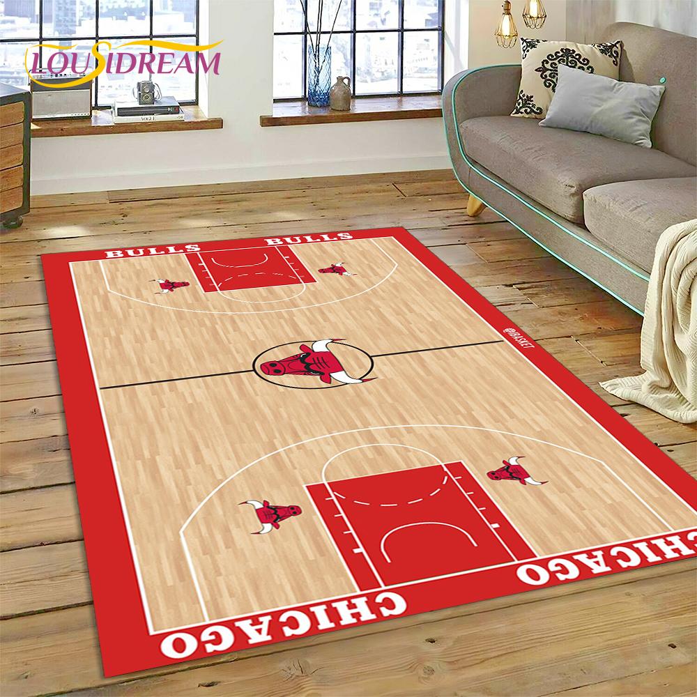 3D America Basketball Court Team Customized Rug Carpet for Living Room Bedroom Decor,Non-slip Decoration for Sofa Doormat Gift